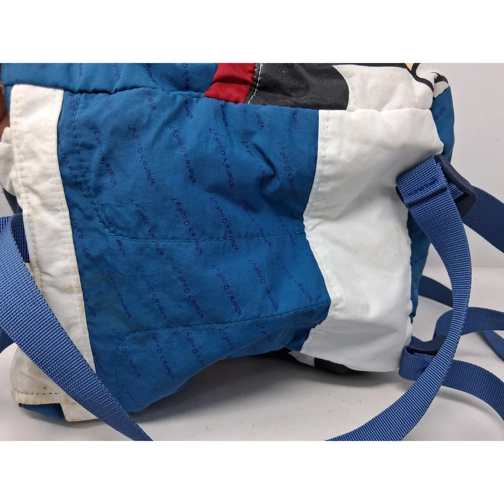 Disney Mickey Mouse and Friends Colorblock Backpack Rucksack Blue Orange Goofy